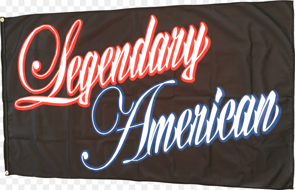 Image Of Legendary American Script Flag Banner, Light, Neon, Text Png