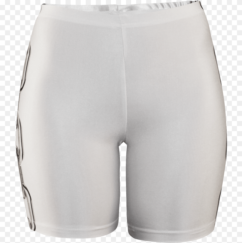Image Of Locked Up White Biker Shorts Board Short, Clothing, Swimming Trunks Free Png