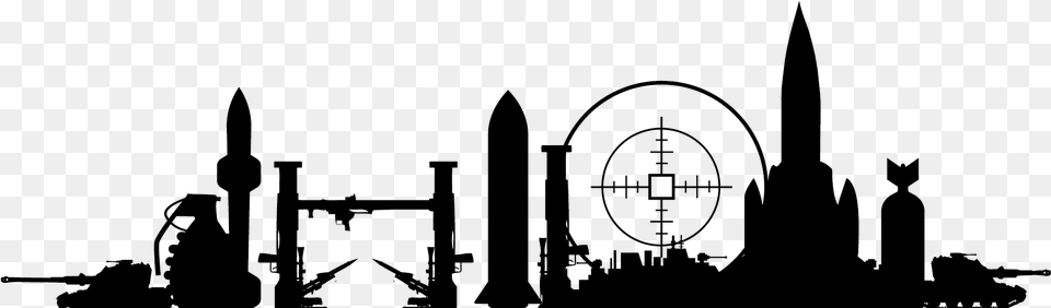 Image Of London Skyline Made Of Weapons, Art, Drawing Png