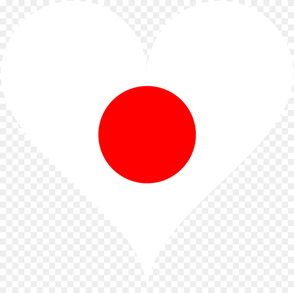 Image Of Love Shape Japan Flag Clipart Heart, Balloon Free Png Download