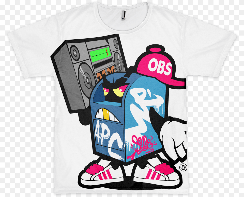 Image Of Mail Boom Box Tee Cartoon, Clothing, T-shirt, Bag, Shirt Free Png