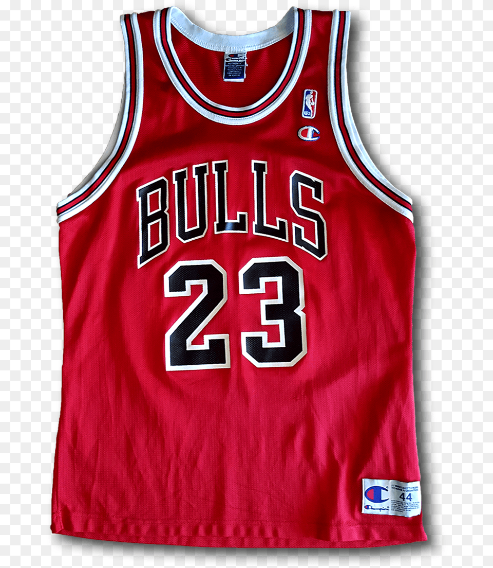 Image Of Michael Jordan Chicago Bulls Champion Replica Chicago Bulls Jersey, Clothing, Shirt, Person Png