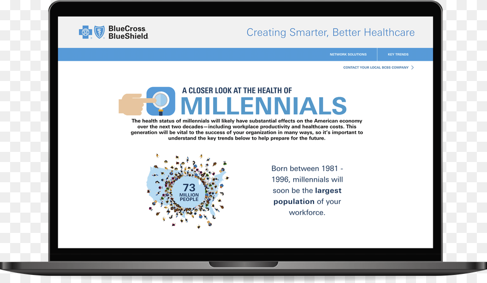 Image Of Millennial Health Infographic On Laptop Typing, File, Webpage, Computer Hardware, Electronics Free Png Download