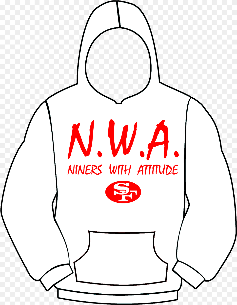 Image Of N San Francisco 49ers, Clothing, Hoodie, Knitwear, Sweater Free Transparent Png