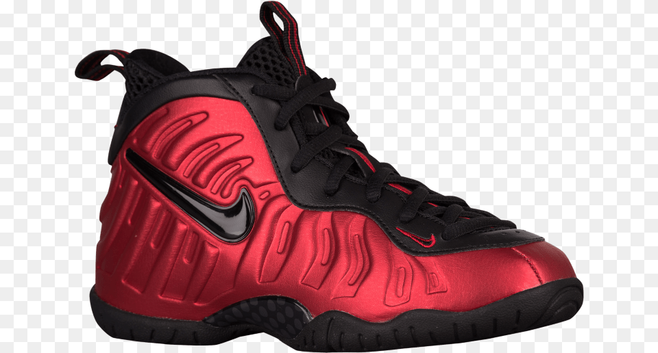 Image Of Nike Air Foamposite Pro University Red Basketball Shoe, Clothing, Foam, Footwear, Sneaker Free Png