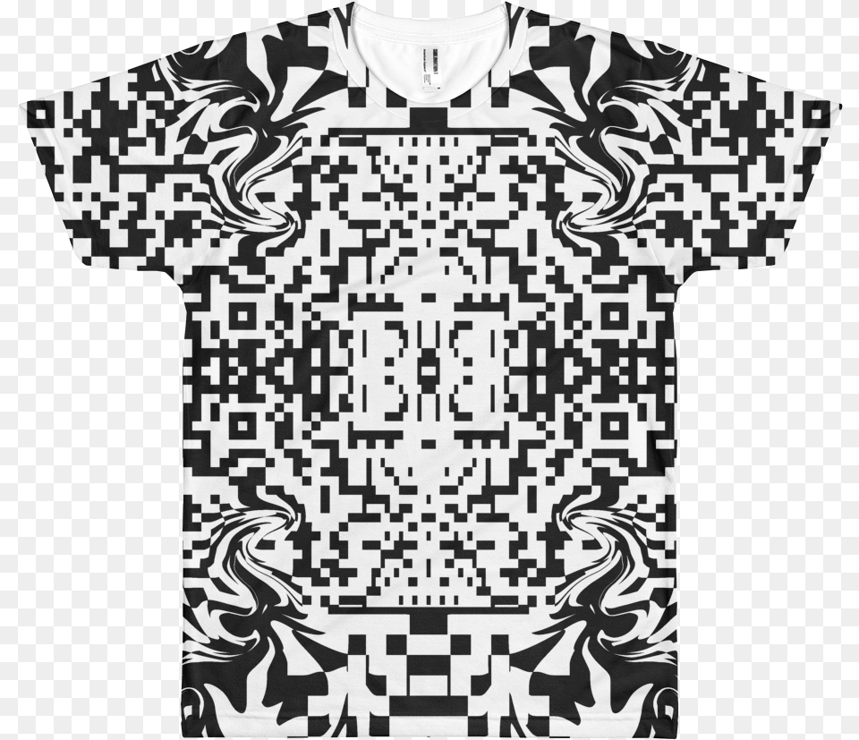 Image Of Non Binary Code Crest, Clothing, Shirt, T-shirt, Qr Code Free Transparent Png
