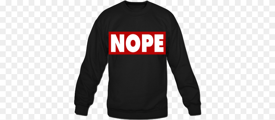 Image Of Nope Black, Clothing, Long Sleeve, Sleeve, Knitwear Free Transparent Png