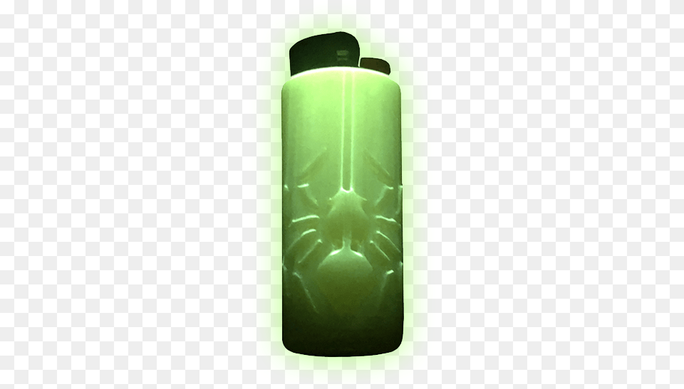 Image Of Orange Green Glow Lighter Sleeve Water Bottle Free Png Download
