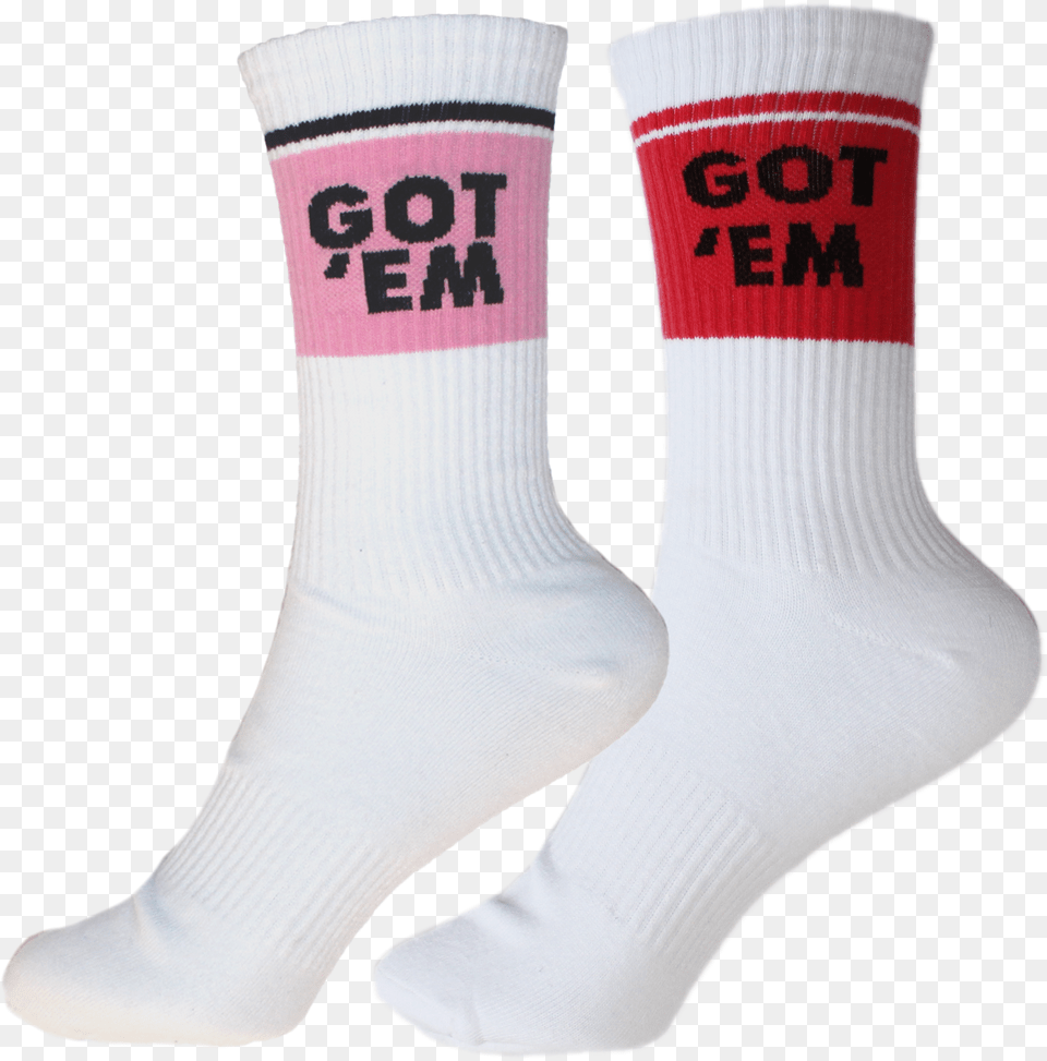 Image Of Pack Got Em Redpink Sock Hockey Sock, Clothing, Hosiery Png