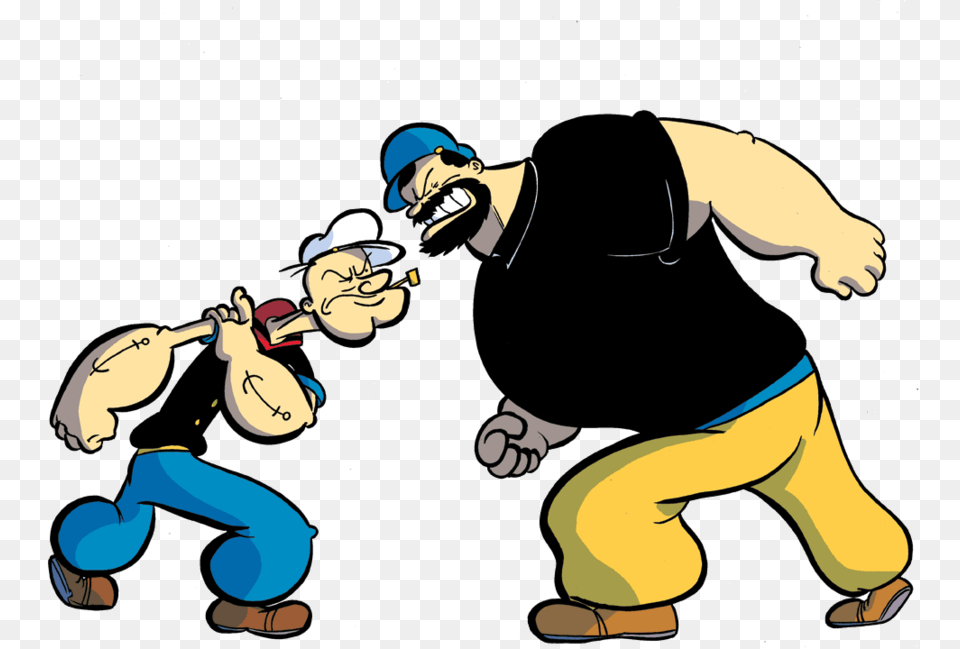 Image Of Popeye Vs Bluto Brutus Y Popeye, Person, Baby, Face, Head Free Png Download