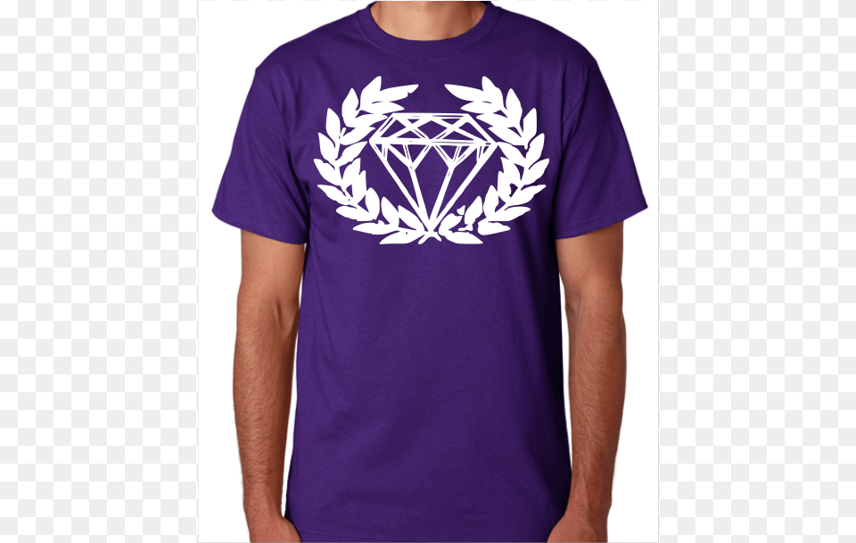 Image Of Purple Diamond Wreath Crest, Clothing, T-shirt Free Png