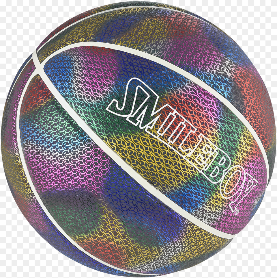 Image Of Rainbow Glowing Globe Basketball Limited Edition Circle, Ball, Rugby, Rugby Ball, Sport Free Png Download