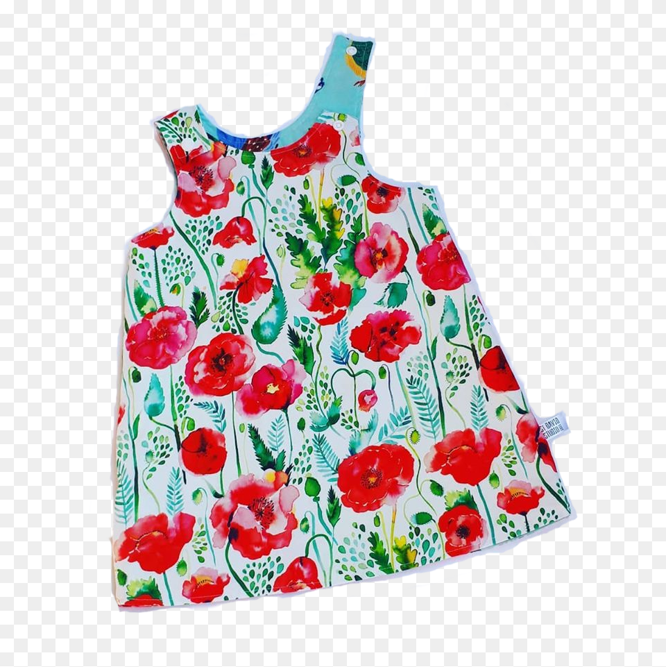 Image Of Reversible Pinafore Dress Poppy, Clothing, Pattern, Tank Top, Person Free Transparent Png