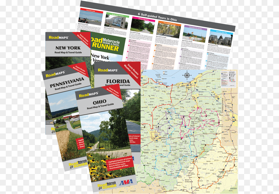 Image Of Road Map Bundle Atlas, Advertisement, Poster, Chart, Plot Free Png Download