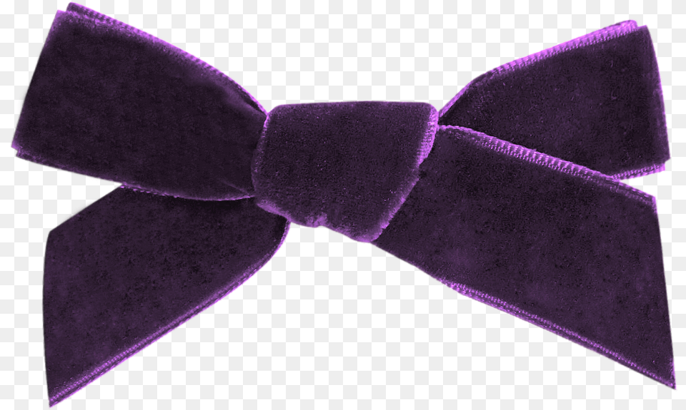 Image Of Royal Purple French Velvet Petit Bow Clip Satin, Accessories, Formal Wear, Tie, Bow Tie Free Transparent Png