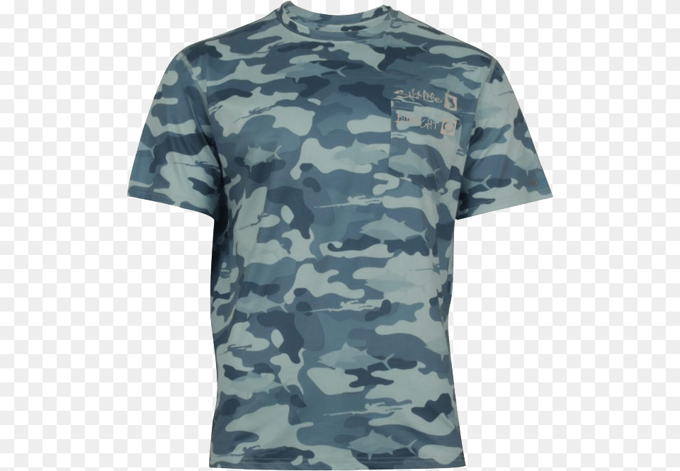 Image Of Salt Life Pocket Tee Active Shirt, Military, Military Uniform, Camouflage, Clothing Free Transparent Png