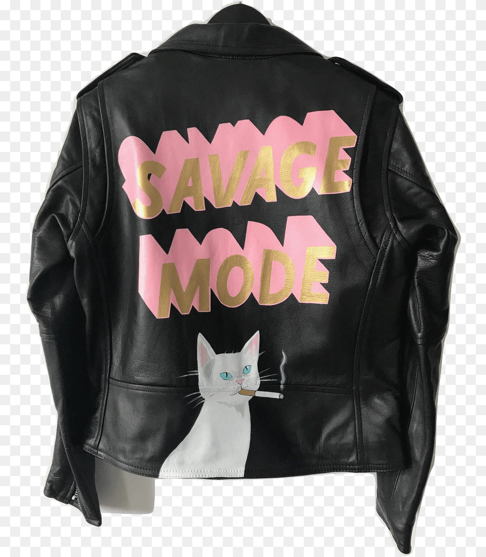Image Of Savage Mode, Clothing, Coat, Jacket, Leather Jacket Free Png Download