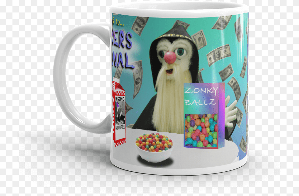 Image Of Sherman The Shaman Mug Coffee Cup, Adult, Person, Female, Woman Free Png