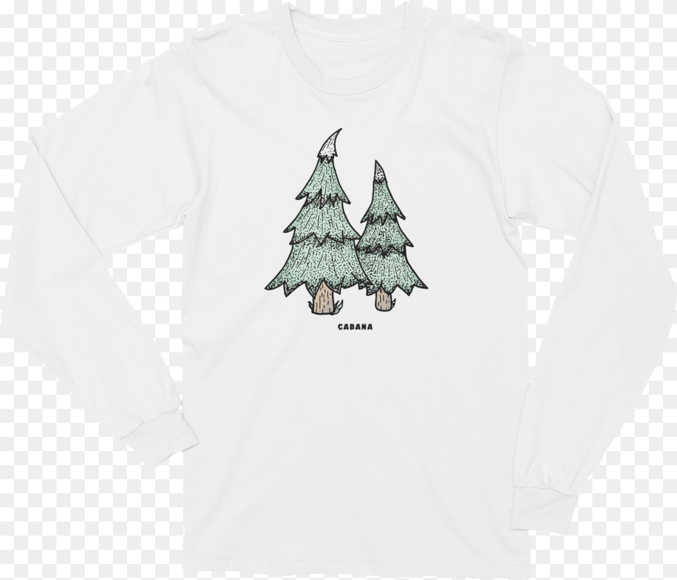 Image Of Snowy Trees Christmas Tree, Clothing, Long Sleeve, Sleeve, T-shirt Free Transparent Png