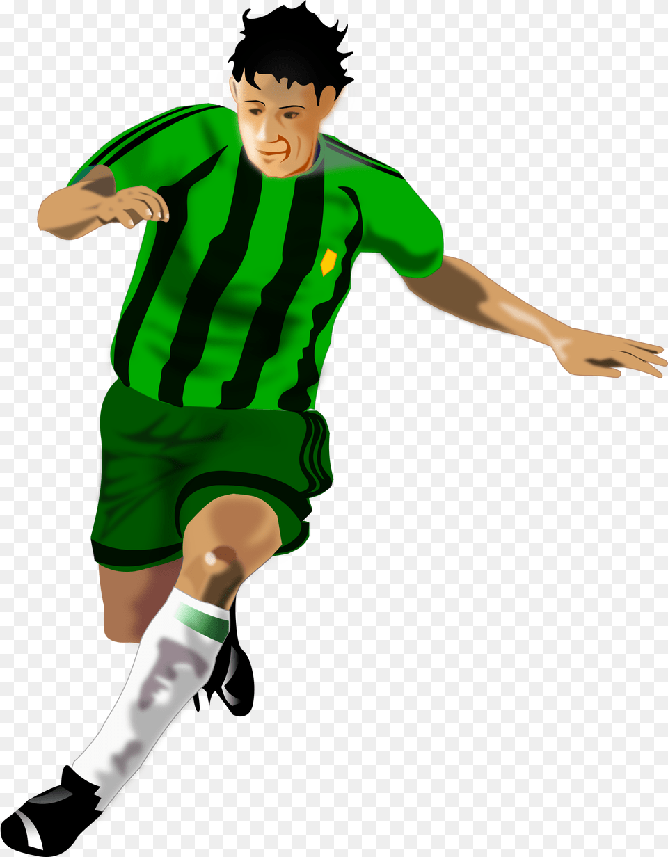 Image Of Soccer Player Clipart Football Player Clipart, Clothing, Shorts, Boy, Child Free Png Download