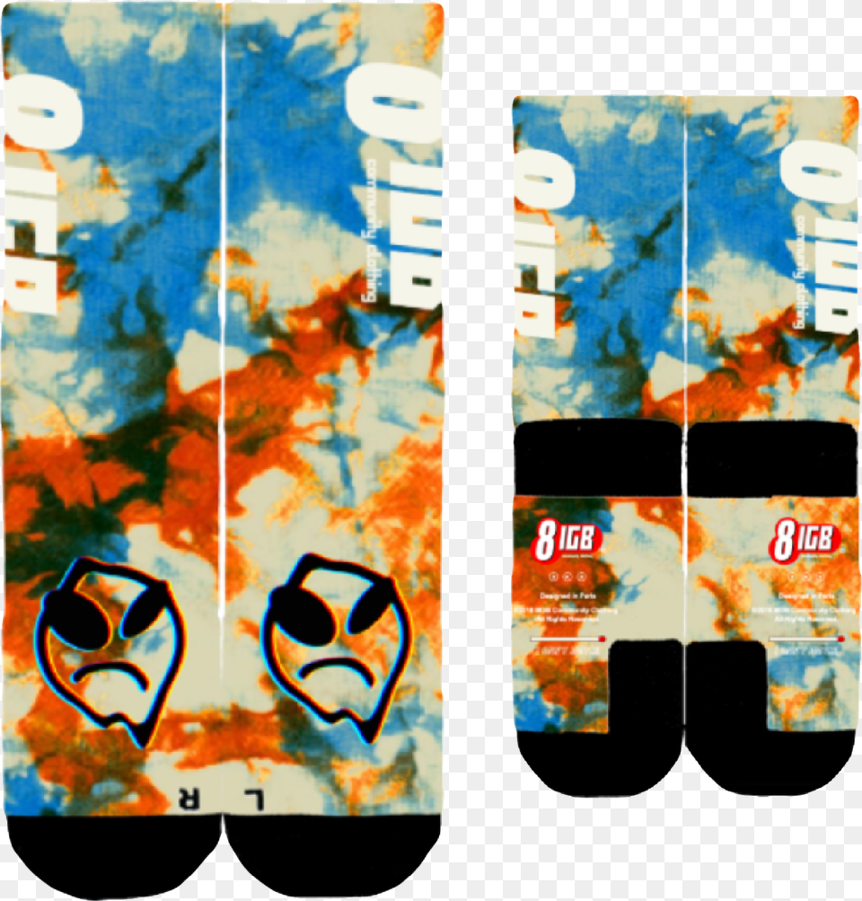 Image Of Space Tie Dye Socks, Art, Collage, Modern Art, Canvas Free Png Download