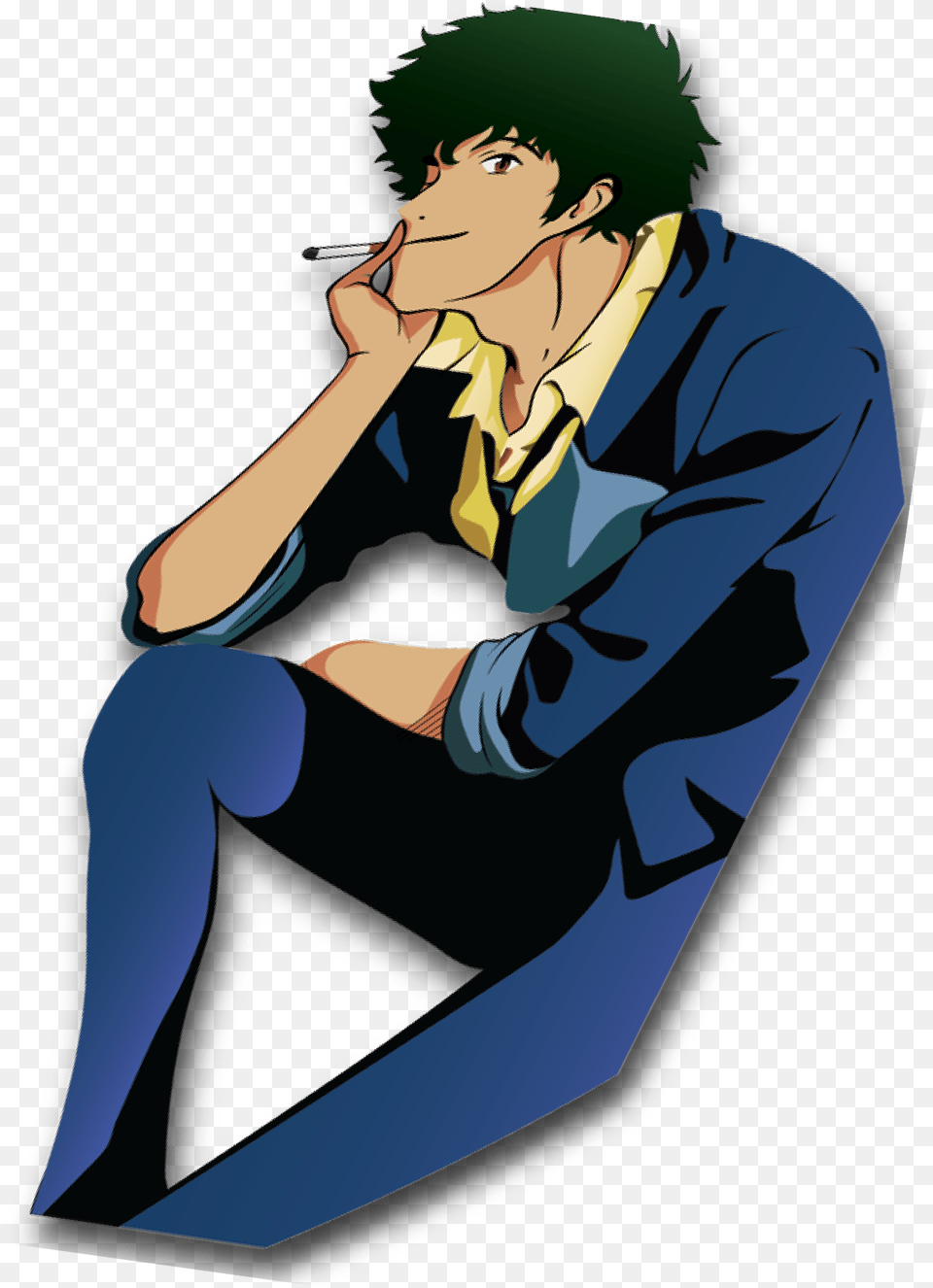 Image Of Spike Cowboy Bebop Cartoon, Person, Adult, Man, Male Free Png