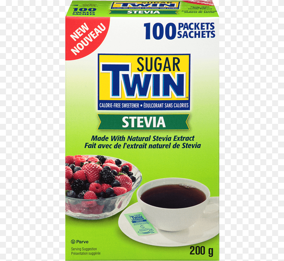 Of Stevia Sachets Sugar Twin Stevia Packets, Berry, Cup, Food, Fruit Png Image