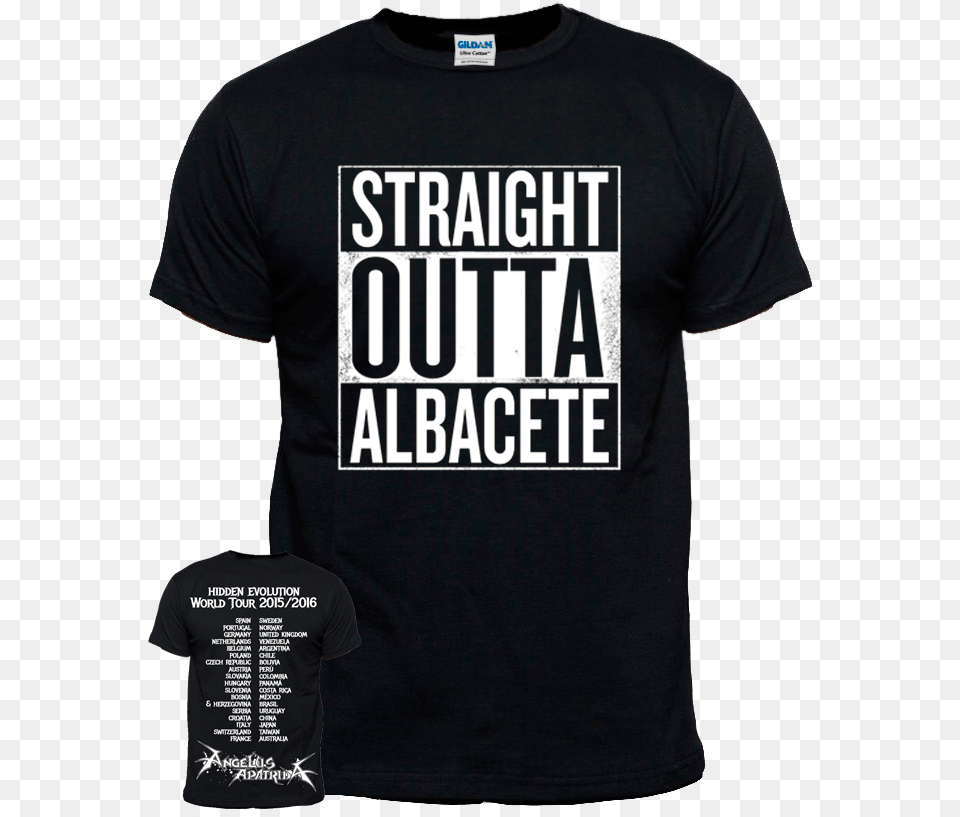 Image Of Straight Outta Albacete Active Shirt, Clothing, T-shirt Free Transparent Png