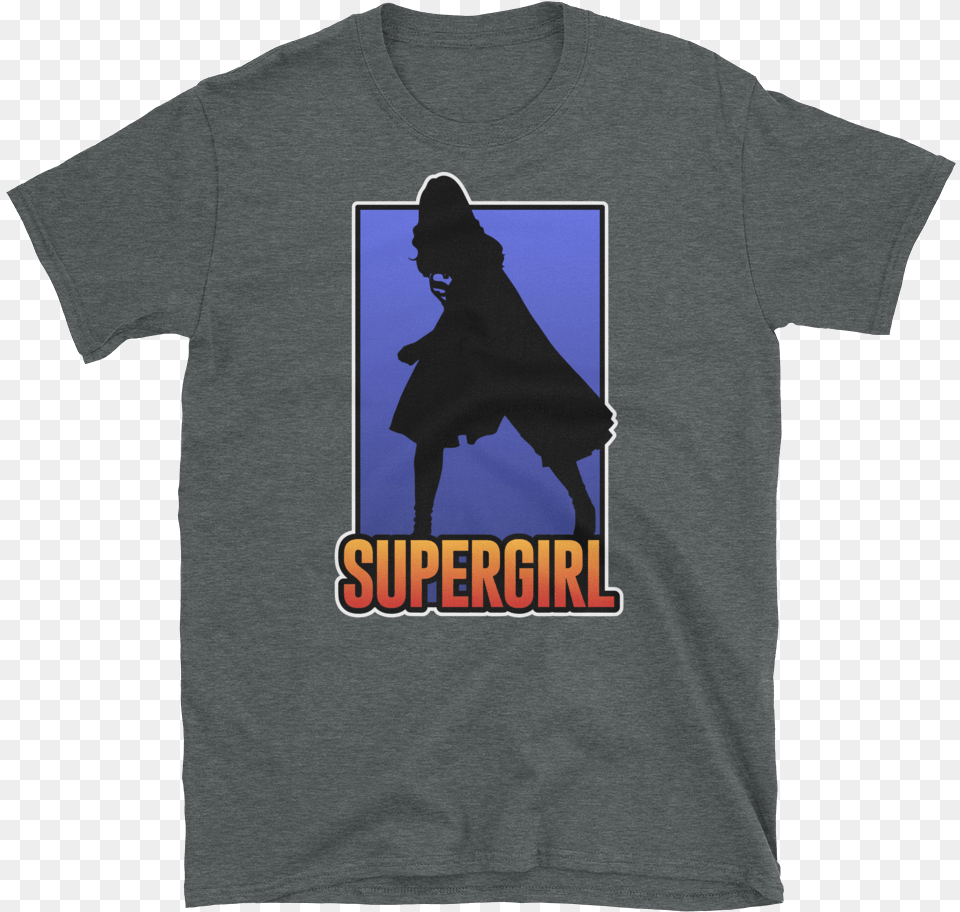 Image Of Supergirl Silhouette Tee T Shirt Palm Tree Logo, Clothing, T-shirt, Adult, Female Free Png