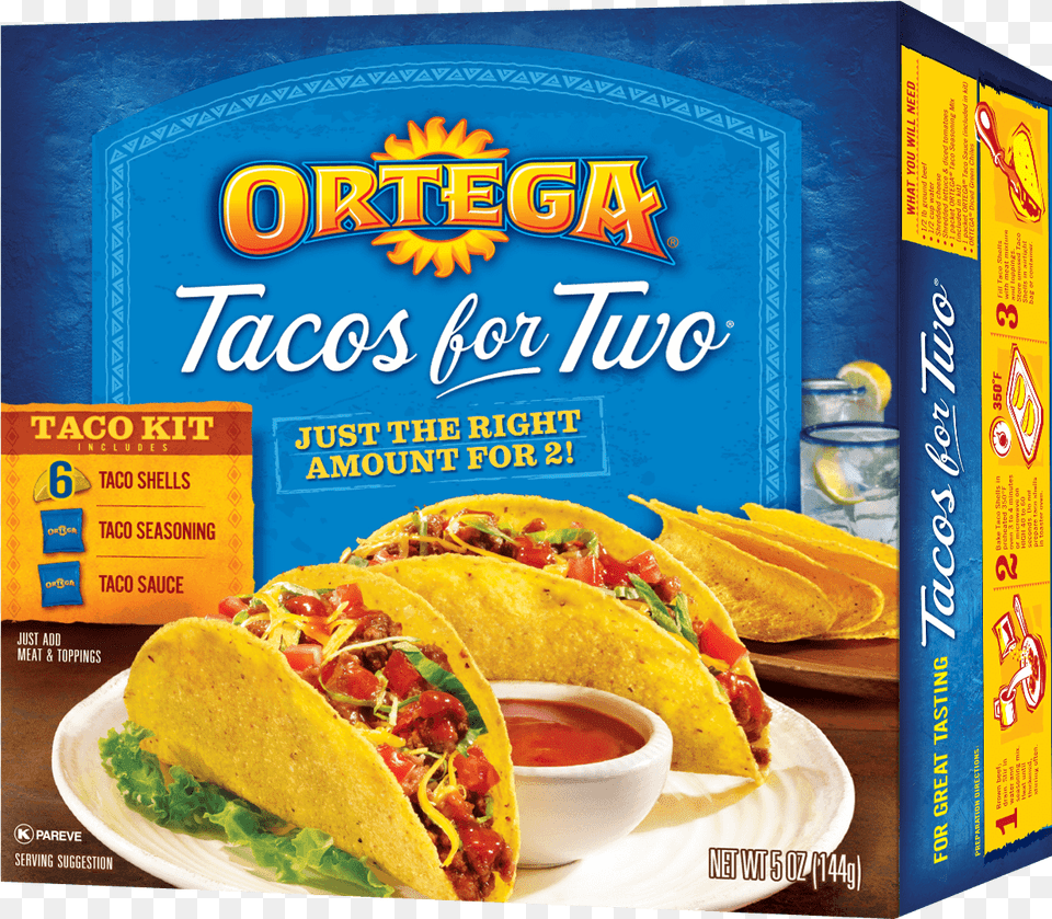 Image Of Tacos For Two Ortega Tacos For Two, Food, Taco, Ketchup Free Png Download
