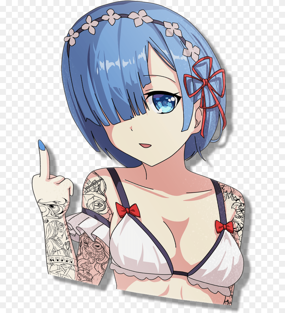 Of Tatted Rem Cartoon, Book, Comics, Publication, Baby Png Image