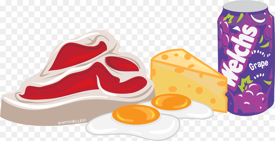 Of Tbone Steak Cheese Eggs Welchs Grape Sticker, Food, Ketchup, Can, Tin Png Image
