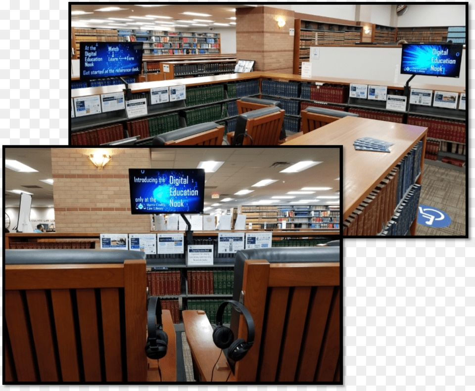 Image Of The Digital Education Nook At The Harris County Led Backlit Lcd Display, Indoors, Screen, Computer Hardware, Monitor Png