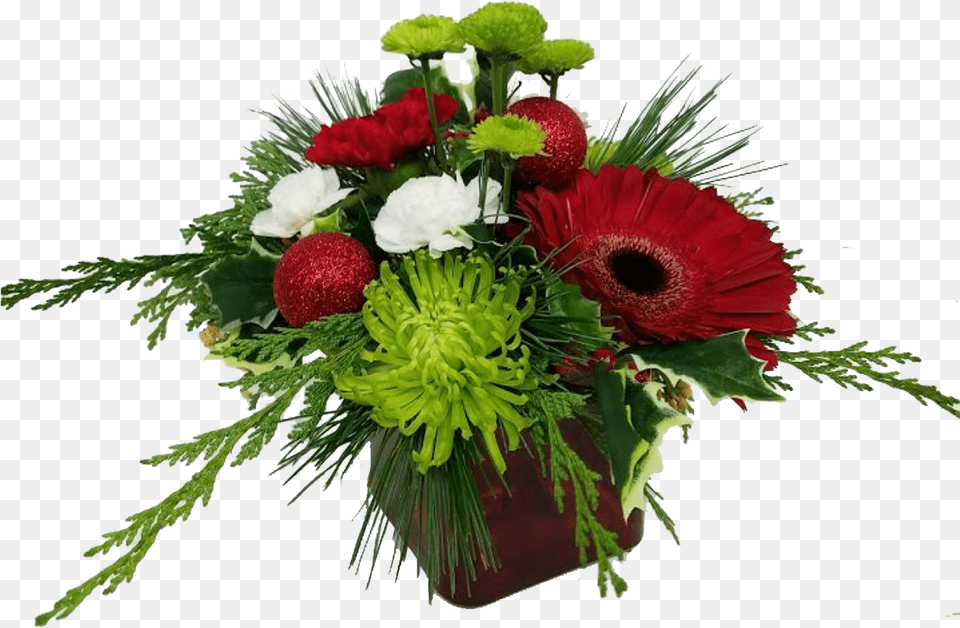 Image Of The Merry And Bright Floral Arrangement Bouquet, Art, Plant, Pattern, Graphics Png
