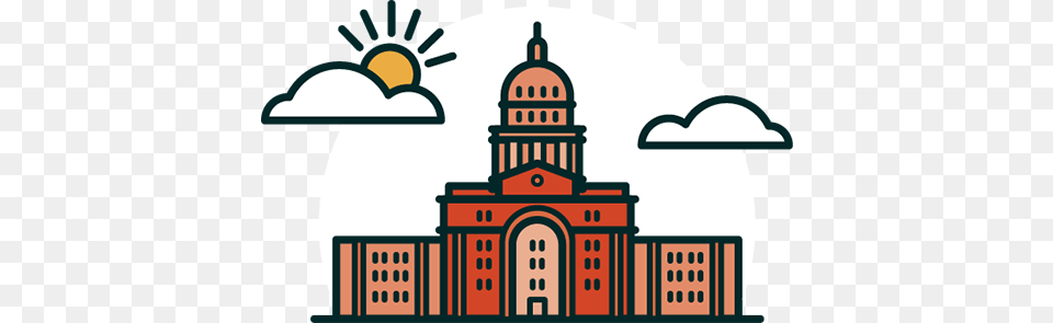 Image Of The Texas Capitol With Clouds Behind It Texas Capitol Clipart, Architecture, Building, Dome, Clock Tower Free Transparent Png