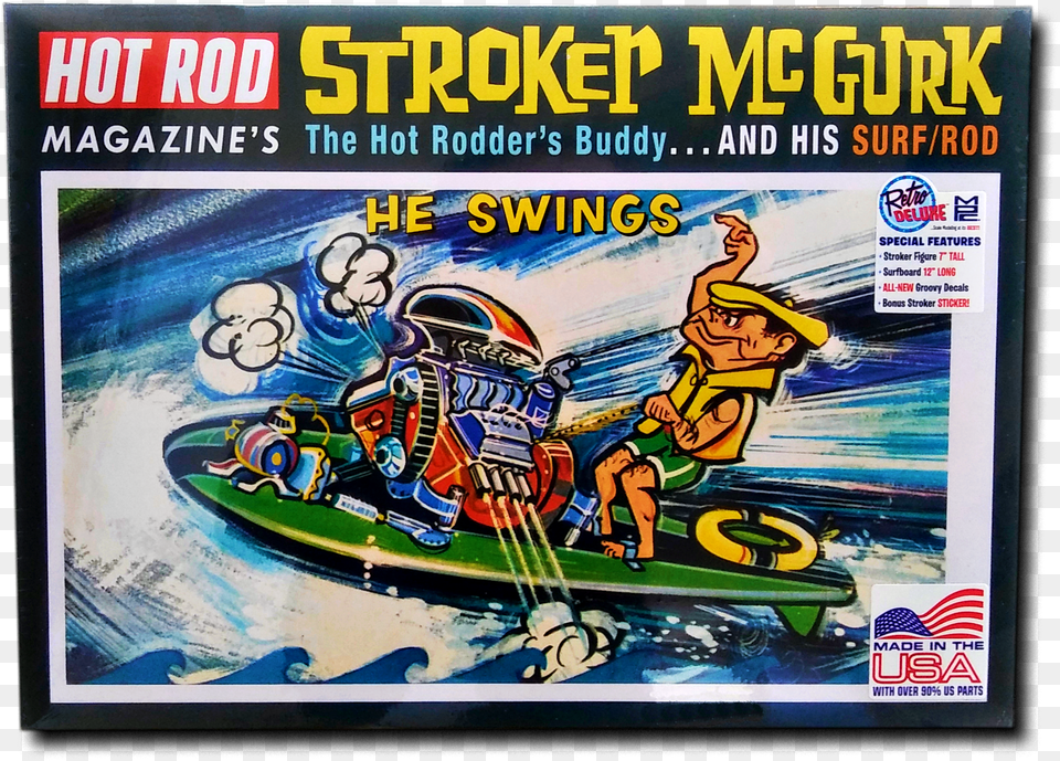 Image Of They Re Back New Stroker Surf Rod Chuck Wagon Model Kit Mpc, Gold, Logo, Armor, Shield Png