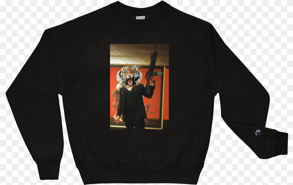 Image Of Tony Crew Neck, T-shirt, Sweatshirt, Clothing, Sweater Free Transparent Png
