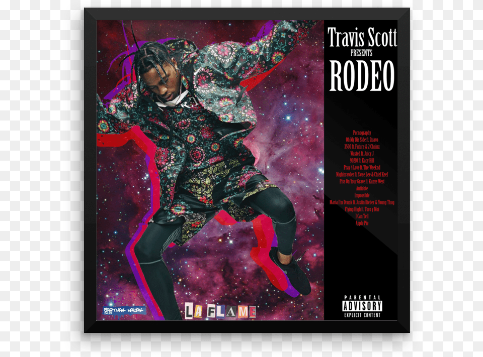 Image Of Travis Scott Rodeo Poster, Advertisement, Adult, Publication, Person Free Png