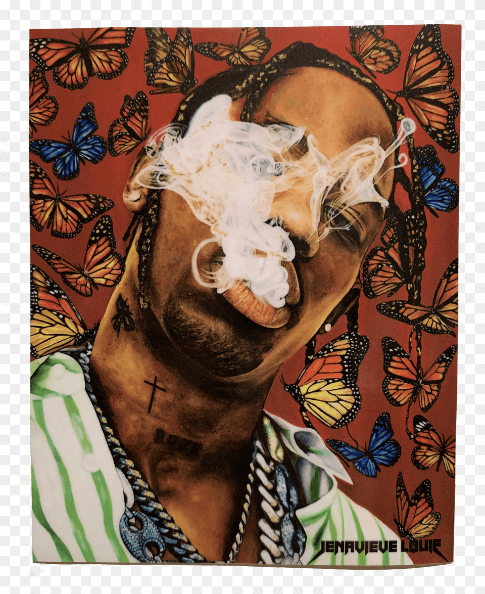 Image Of Travis Scott Sticker Travis Scott Smoking Art Free Png Download