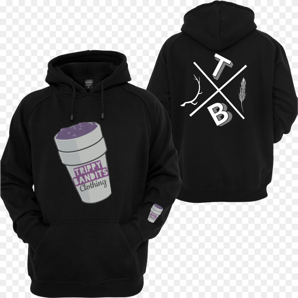 Image Of Trippy Bandits Quotpurple Drankquot Hoodie Black One Piece Whitebeard Hoodie, Clothing, Knitwear, Sweater, Sweatshirt Free Transparent Png