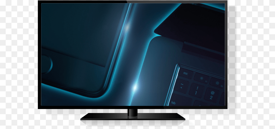 Image Of Tv With Play Button Led Backlit Lcd Display, Computer Hardware, Electronics, Hardware, Monitor Free Transparent Png