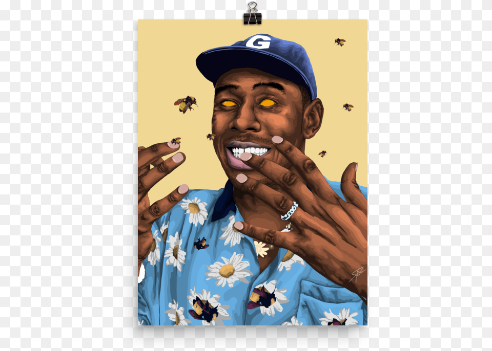 Image Of Tyler The Creator Premium Luster Poster, Portrait, Photography, Person, Head Free Png