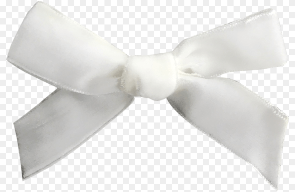 Image Of White French Velvet Petit Bow Clip Present, Accessories, Formal Wear, Tie, Bow Tie Free Png