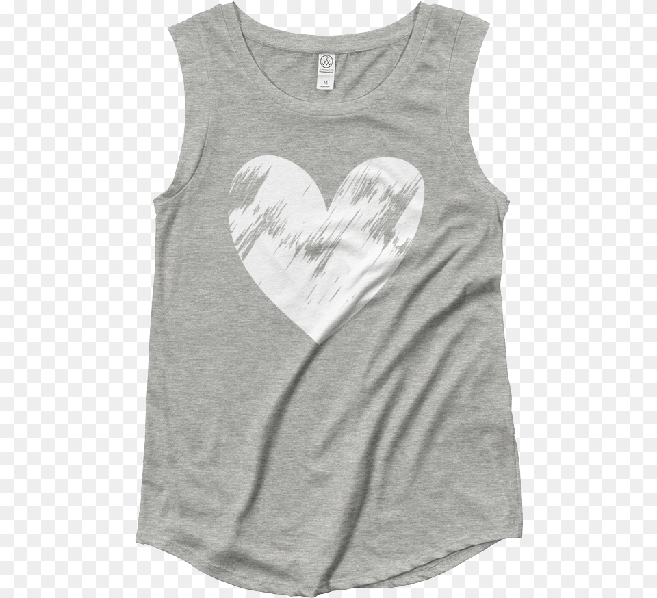 Image Of White Grunge Heart Tee, Person, Clothing, T-shirt, Tank Top Png