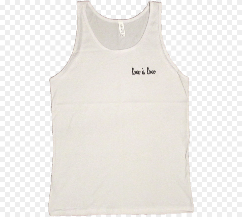 Image Of White Love Is Love Vest Active Tank, Clothing, Undershirt, Tank Top, Shirt Free Png