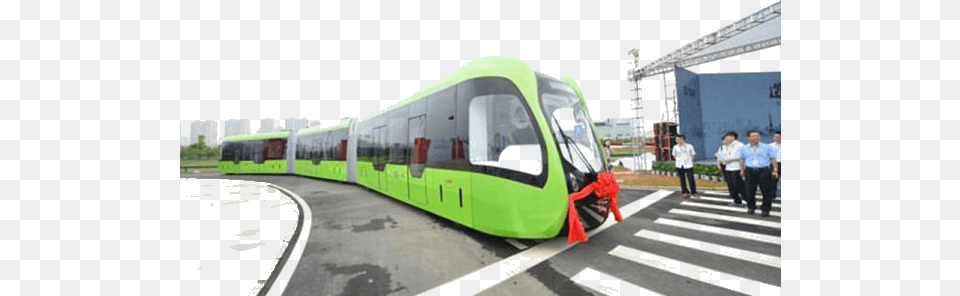 Image Of World39s First Train That Runs On Virtual Tracks Trackless Train In China, Terminal, Person, Railway, Train Station Png