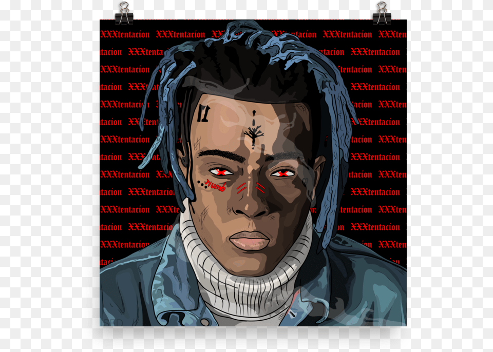 Image Of Xxxtentacion Poster Xxxtentacion, Portrait, Photography, Face, Head Free Png Download