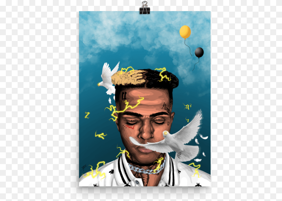 Image Of Xxxtentacion Premium Luster Poster Xxxtentacion Poster, Art, Collage, Adult, Photography Free Png Download