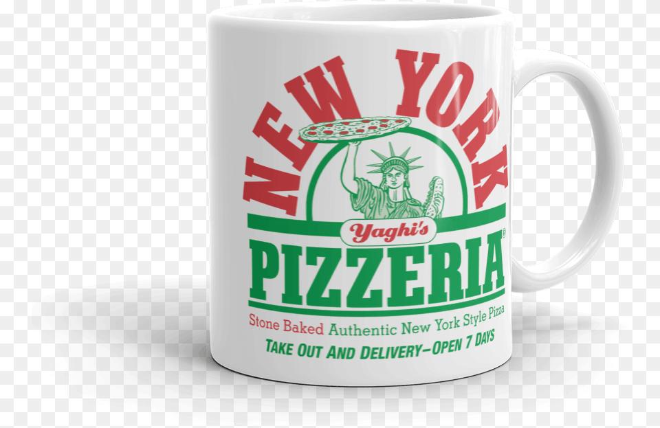 Image Of Yaghi S 11 Oz Coffee Mug New York Pizza T Shirt, Cup, Beverage, Coffee Cup, Adult Free Png