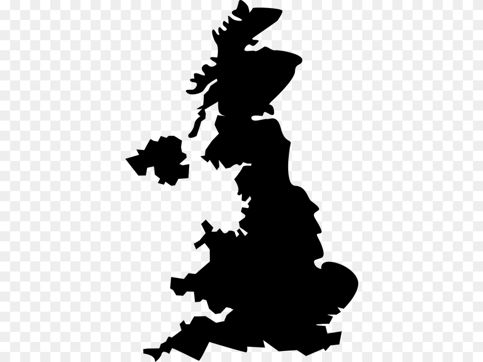 Image On Pixabay United Kingdom Great Uk Map, Gray Free Transparent Png